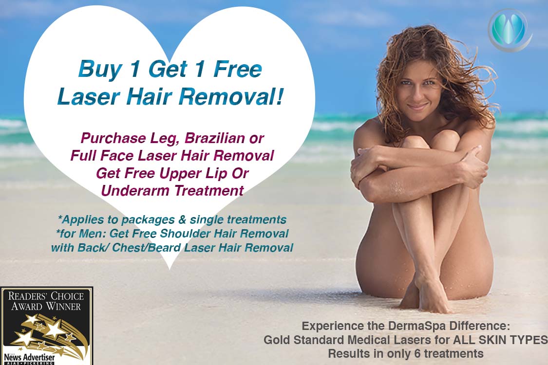 Laser Hair Removal Sale and Deal at DermaSpa Ajax Pickering